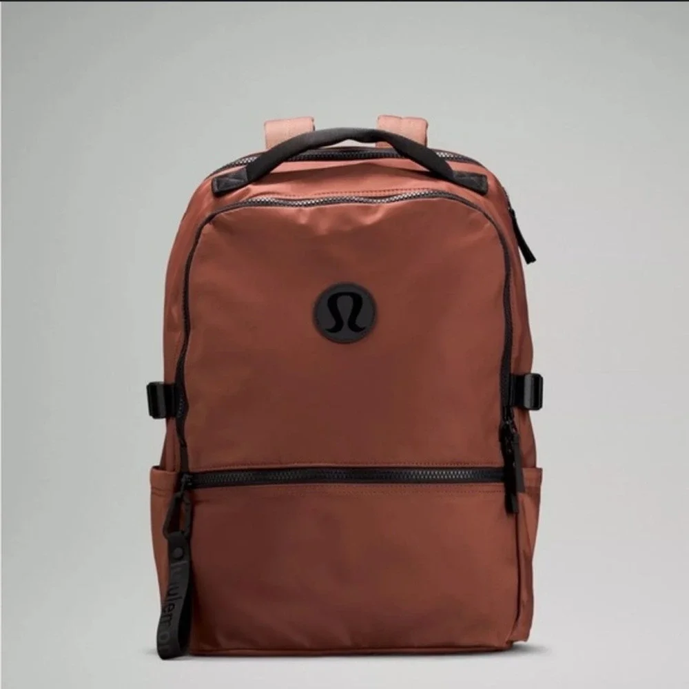 Lululemon New Crew Backpack 22L Rust Clay Brown Water Repellent Travel Bag